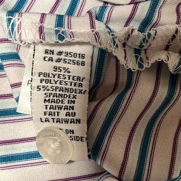 Straight Down Men's 2XL Striped Polo Golf Shirt Multicolor Short Sleeve - Picture 5 of 6